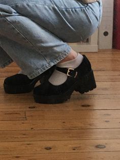 Koi Mary Janes, Koi Footwear Mary Janes, Platform Mary Janes Outfit Aesthetic, Fits With Mary Janes, Styling Mary Janes With Jeans, Marry Jane Shoes Outfits, Mary Janes With Jeans, Mary Jane Shoes Aesthetic, Black Mary Janes Outfit