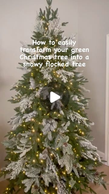 Diy Christmas Picks For Tree, Green Christmas Tree With Flocked Picks, Flocked Picks In Green Tree, Flocked Vs Green Christmas Tree, How To Make Christmas Tree Picks, Christmas Tree With Eucalyptus Picks, How To Put Picks In A Christmas Tree, How To Flock A Christmas Tree, How To Make Christmas Tree Look Fuller