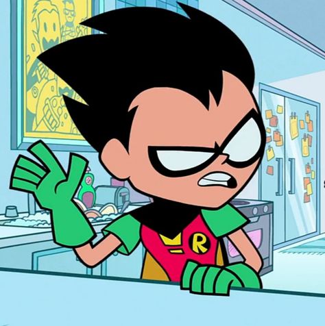 Teen Titans Funny, Robin Ttg, Teen Titans Go Robin, Teen Titans Robin, Robin Comics, Japanese Phrases, Teen Titan, Disney Phone Wallpaper, Beast Boy