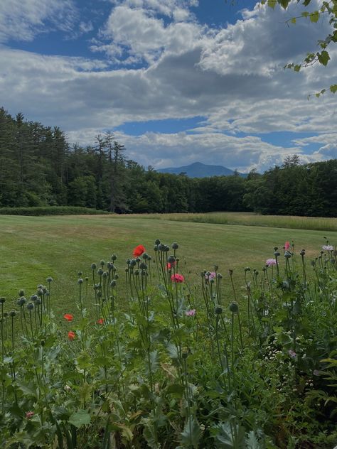 New Hampshire Spring, New Hampshire Aesthetic, New Hampshire Summer, Aesthetic Mountains, New England Road Trip, Road Trip Destinations, Garden Aesthetic, Summer Road Trip, New Hampshire