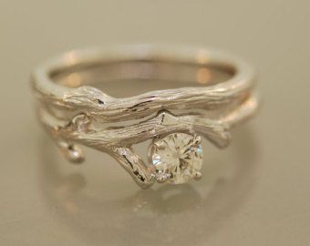 Branch Engagement Ring, Twig Engagement Ring, Alternative Wedding Rings, Twig Ring, Leaf Engagement Ring, Branch Ring, Engagement Sets, Aquamarine Engagement Ring, Engagement Ring White Gold