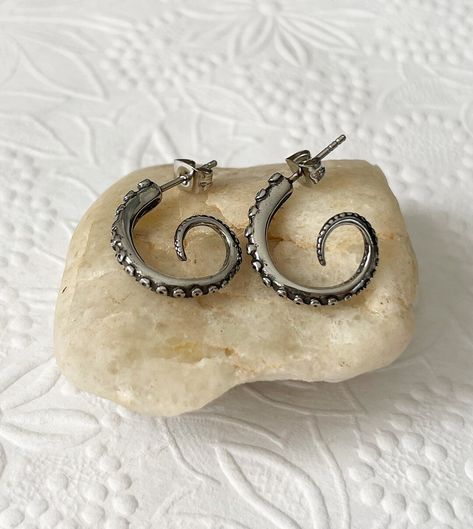 This Stud Earrings item is sold by DangleFindings. Ships from Reading, PA. Listed on Mar 5, 2024 Octopus Tentacles, Stud Earrings For Men, Diy Earrings, Octopus, Stainless Steel, Stud Earrings