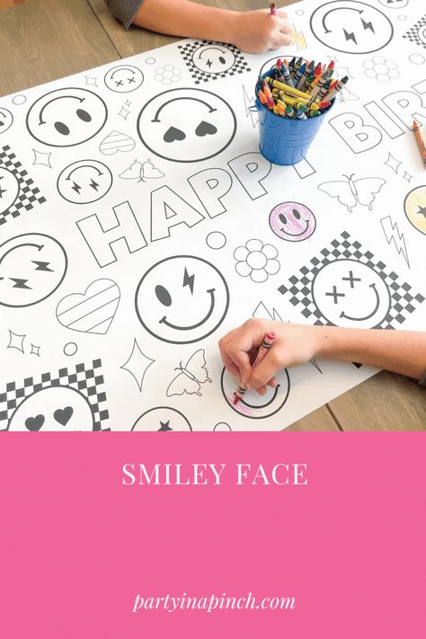 Happy Faces Birthday Party, Happy Face Birthday Party Ideas, Smiley Birthday Party, Smiley Face Birthday Treats, Smiley Face Birthday Party Activities, Smiley Face Smash Cake, One Happy Girl Birthday Party, Pink Happy Face Birthday Party, First Birthday Smiley Face