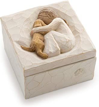 Willow Tree True, Sculpted Hand-Painted Keepsake Box Dog Keepsake, Willow Tree Angels, Resin Box, Dogs And Kids, Willow Tree, Beloved Dog, True Friendship, Valentines Day Decorations, Girl And Dog