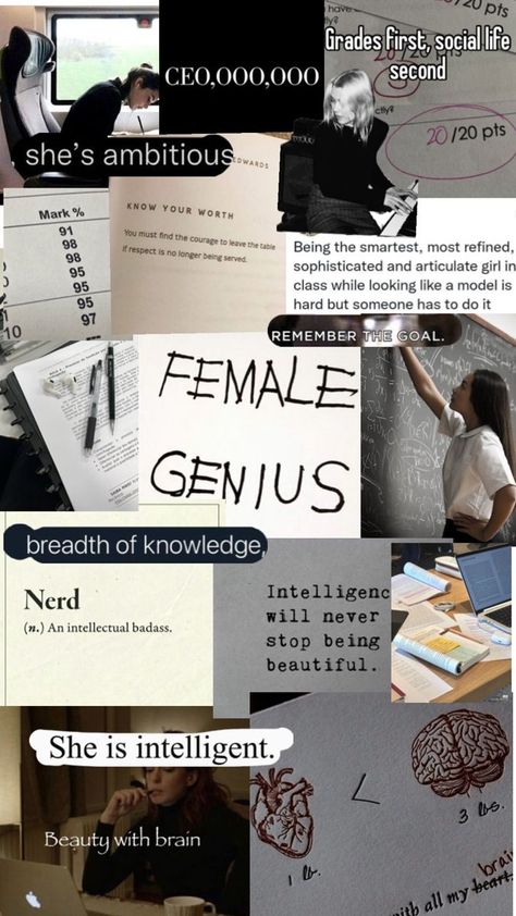 Validation Aesthetic, Academic Validation Aesthetic, Genius Aesthetic, Female Genius, University Collage, Wallpaper Manifestation, Canva Aesthetic, Motivation Study, Med School Motivation