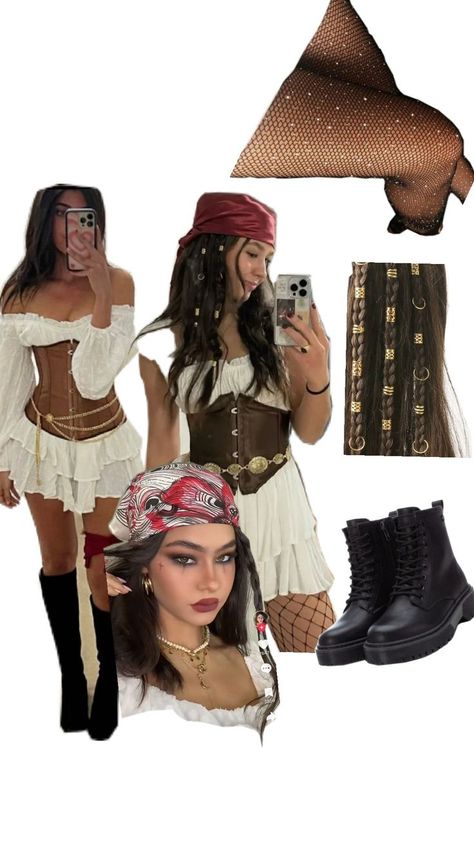 duo halloween ideas 🎃 Flowers Halloween Costume, Jack Sparrow Halloween Costume, Jack Sparrow Halloween, Costume Halloween Duo, Characters For Halloween, Halloween Inspired Outfits, Party Animal Costume, Jack Sparrow Costume, Carnaval Outfit