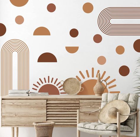 20 Pcs Half Sun Wall Decal Large Boho Wall Decals Sunshine Wall Stickers Vinyl Nursery Removable Peel and Stick Wall Decals for Nursery Kids Room Playroom Decor (Bohemian Style) Boho Wall Decals, Wall Decals For Nursery, Wall Decal Boys Room, Peel And Stick Wall Decals, Half Sun, Large Wall Decals, Vinyl Wall Art Decals, Daughters Room, Nursery Wall Decals