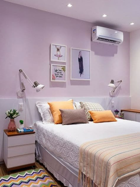 Room Color Ideas Bedroom, Purple Bedroom Decor, Beautiful Bedroom Colors, Room Color Combination, Wall Color Combination, Bedroom Color Combination, Room Wall Colors, Bedroom Wall Designs, Bedroom Wall Colors