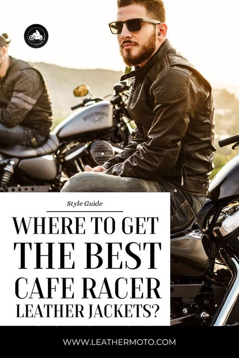 Buy Guide cafe leather jacket Biker Jacket Style, Racer Leather Jacket, Best Cafe, Cafe Racer Leather Jacket, Leather Jacket For Men, Best Places To Shop, Cafe Racer Jacket, Styling Guide, Cool Cafe