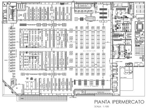 Supermarket Plan, Supermarket Layout, Supermarket Design Interior, Store Plan, Store Architecture, Restaurant Plan, Grocery Supermarket, Layout Plan, Free House Plans