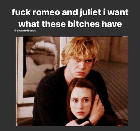 Tate Langdon Whispers, Ahs Matching Pfp, Ahs Pfp, American Horror Story Funny, Tate Ahs, American Horror Story Quotes, Evan Peters American Horror Story, Tate And Violet, American Horror Story 3