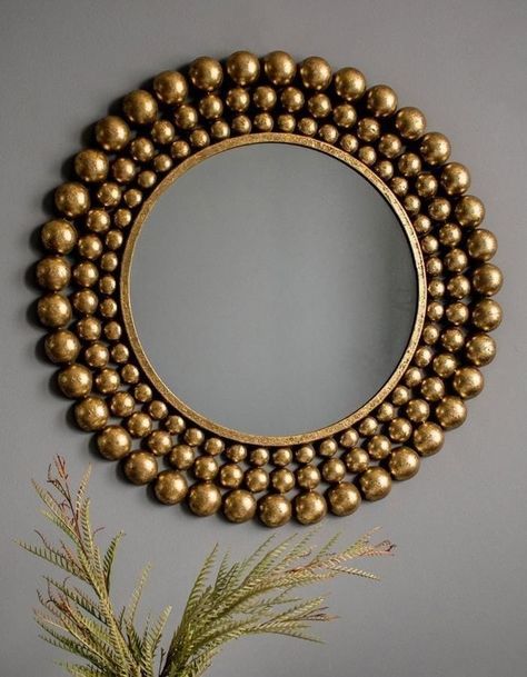 Wall mirror decor ideas Sunburst Mirror Wall, Edged Mirror, Mirror Craft, Gold Sunburst Mirror, Mirror Decor Ideas, Bathroom Wall Mirror, Gold Sunburst, Mirror Crafts, Living Wall Decor