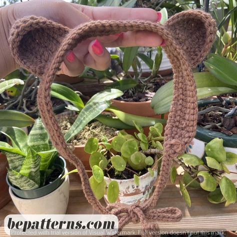 Free Crochet Hairband Tutorial | Easy and Cozy Pattern Crochet Headband Animal, Crochet Headband Cat Ears, Crochet Ears Headband, Bear Headband Crochet, Crochet Ear Headband, Crochet Headband With Ears, Crochet Bear Ears Headband, Crochet Bear Headband, Bear Ears Crochet