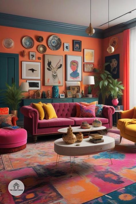 Ever felt like your decor is more chaos than curated? Enter maximalism, the art of turning clutter into a stylish statement. Discover how to balance bold patterns and vibrant colors to create a space that's uniquely yours. Whether you're new to maximalism or a seasoned stylist, find tips to transform your home into a masterpiece of organized chaos. #Maximalism #StylishSpaces #DecorTrends #HomeMakeover #CreativeDesign#Maximalism #StylishSpaces #DecorTrends #HomeMakeover #CreativeDesign 80s Maximalism, Chic Maximalism, Maximalism Aesthetic, Maximalism Interior Design, Modern Maximalism, Maximalism Interior, Comfy Space, Organized Chaos, Bold Patterns