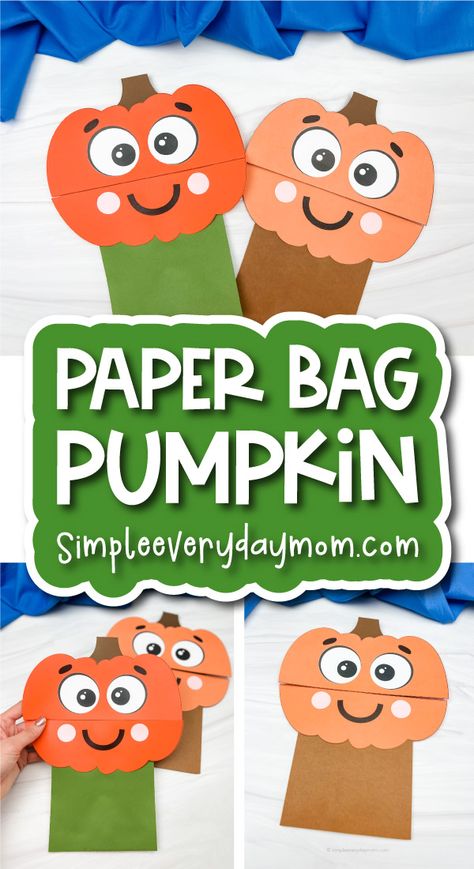 Lantern Crafts For Kids, Halloween Paper Bags, Lantern Crafts, Bag Puppet, Puppet Craft, Paper Bag Crafts, Puppets For Kids, Paper Bag Puppets, Crafts Preschool