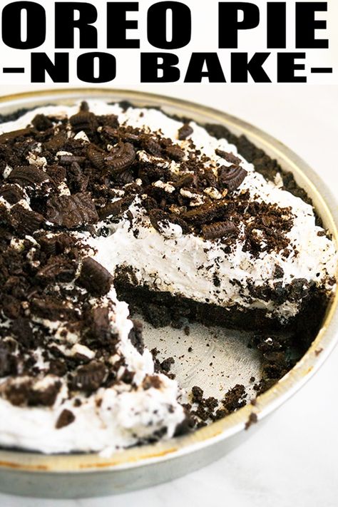 NO BAKE OREO PIE RECIPE- Quick, easy, homemade with simple ingredients. A crunchy chocolate Oreo pie crust is filled with a decadent, rich, smooth, creamy cheesecake like Oreo cookie filling. Loaded with chocolate, cream cheese, cool whip. Also called Oreo cream pie and Oreo pudding pie. From CakeWhiz.com #oreos #pie #nobake #dessert #chocolate Chocolate Oreo Pie, No Bake Oreo Cake, No Bake Oreo Pie, Cookie Filling, Oreo Pie Crust, Oreo Desserts, Happy Habits, Oreo Dessert Recipes, Oreo Pudding