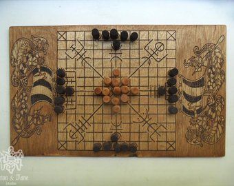 Viking Chess, Dragon Candle, Medieval Games, Wood Sculpture Art, Old Board Games, Vikings Game, Ancient Runes, Wood Games, Viking Designs