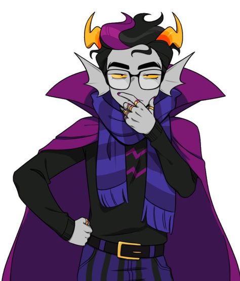 Eridan Ampora, Movie Game, Homestuck, Digital Artwork, Purple, Fictional Characters