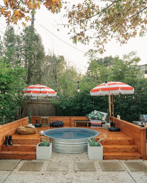 Cowboy Pools on Instagram: “We're so thrilled "The Honcho" has been named a finalist in Austin Home Magazine's @austin_home 2023 Home & Design Awards!…” Cowboy Swimming Pool, Cowboy Pool Deck Ideas, Cowboy Pool Deck, Cowboy Pool With Deck, Stock Tank Deck, Cowboy Pool Ideas, Cowboy Pools, Small Pool Design Ideas, Diy Stock Tank Pool