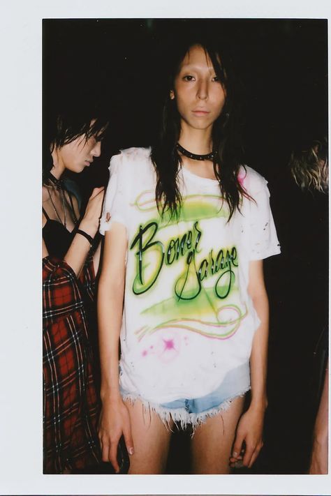 Issa Lish, Airbrushing Ideas, Airbrush Clothes, Mckenna Hellam, Airbrush Shirts, Adwoa Aboah, Airbrush T Shirts, Custom Airbrushing, Alexander Wang