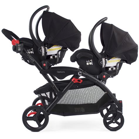 Hello to our new addition, the Options Elite! This award-winning double stroller offers new updates and colors. A great addition to your growing family. Best Twin Strollers, Double Stroller For Twins, Tandem Stroller, Best Double Stroller, Toddler Stroller, Twin Strollers, Double Strollers, Baby Trend, Stroller Accessories