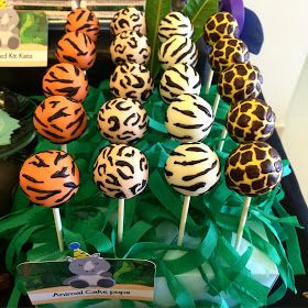 Pink Safari Cake, Safari Candy Table, Safari Cake Pops, Γενέθλια Mickey Mouse, Safari Baby Shower Boy, Jungle Theme Birthday Party, Pink Safari, Safari Cake, Jungle Thema