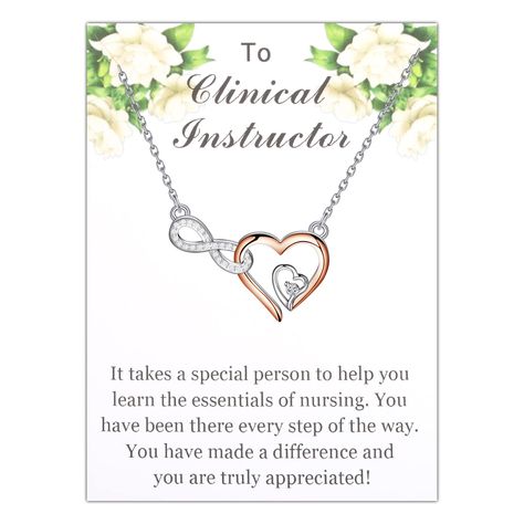 PRICES MAY VARY. ☆ Nurse Preceptor Gifts☆Great gift ideas for birthday, Christmas, Nurses Week, Women's Day, Mother's Day, Father's Day, Graduation, Retirement or any other important days. ☆Clinical Instructor Gift ☆The charm engraved with “ It takes a special person to help you learn the essentials of nursing. You have been there every step of the way. You have made a difference and you are truly appreciated!”Great gift for the best clinical instructor  graduation, retirement and going away or Preceptor Gift Ideas Nurses, Nurse Instructor, Preceptor Gifts, Clinical Instructor, Nurse Preceptor, Nursing Instructor, Clinical Nurse, Note Ideas, Nursing Teacher