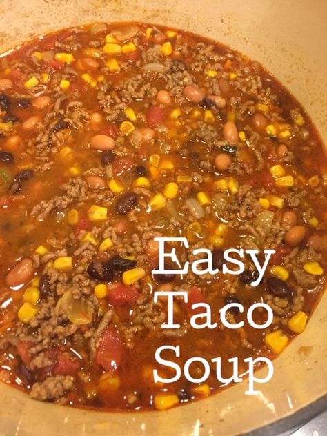 Cowboy Taco Soup, South Western Soup, Southern Soup Recipes, Crockpot Taco Soup With Ranch Packet, Easy Cowboy Soup, 7 Can Taco Soup Recipe Easy, Taco Soup Recipe On Stove, Creamy Taco Soup 12 Tomatoes, 8 Can Taco Soup Recipe Beef