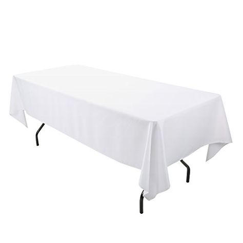 E-TEX 60x102-Inch Polyester Rectangular Tablecloth White ... https://smile.amazon.com/dp/B06ZZJ1S5X/ref=cm_sw_r_pi_dp_U_x_NIVMAbBYVXTE0 8 Foot Table, Rectangular Table Cloth, Iron Pergola, Outdoor Table Decor, Wood Table Diy, Outdoor Dining Room, Rectangle Tablecloth, Bed Table, White Table Cloth