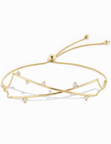 Crossroads Bracelet - Sophie Ratner | Pietra Gold And Diamond Bracelet, Bar Jewelry, Book Jewelry, Bracelets Gold Diamond, Trendy Jewelry, Sparkle Diamonds, Bridal Rings, Modern Jewelry, The Studio