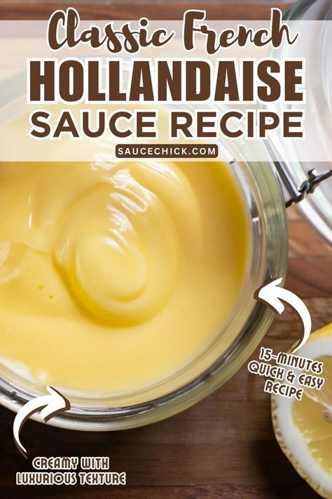 Hollandaise sauce recipe Hollandaise Sauce Recipe Easy, Hollandaise Sauce Recipe, Homemade Hollandaise Sauce, Hollandaise Sauce, Cooking Skills, Sauce Recipe, Smooth Texture, Easy Homemade, Meal Planning