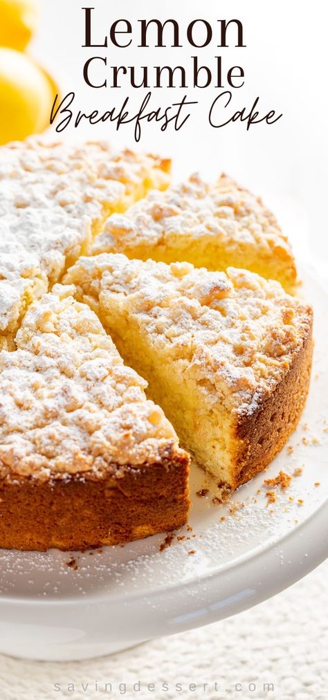 Lemon Crumb Cake, Lemon Crumble, Lemon Breakfast, Breakfast Cake Recipes, Brunch Cake, Crumble Cake, Lemon Flavor, Crumble Topping, Lemon Desserts