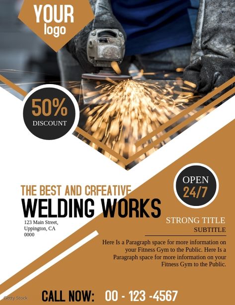 130+ welding Customizable Design Templates | PosterMyWall Fabrication Logo Design Ideas, Welding Design Ideas, Business Posters, Marriage Conference, Welding Works, Mobile Welding, Vishwakarma Puja, Welding Services, Welding Design