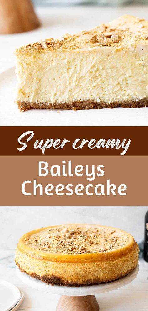 Rum Cake Cheesecake, Bourbon Cream Cheesecake, Irish Cream Cheesecake Recipes, Boozy Brownies Easy, Bailey Cheesecake Recipe, Maple Bourbon Cheesecake, Cakes Made With Alcohol, Gin Dessert, Baileys Pie