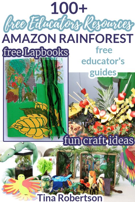 100 Tropical Rainforest Amazon Free Resources for Educators. You’ll love these over 100 resources to help you begin a homeschool unit study. Free tropical Amazon free resources like educator’s guides, crafts, lesson plans and printables. There is something for all ages. Begin planning your Amazon Rainforest study with these AWESOME resources. CLICK HERE to grab some ideas! Rainforest Amazon, Rainforest Facts, Rainforest Crafts, Amazon Rainforest Animals, Prek Homeschool, Rainforest Project, Rainforest Activities, Steam Kids, Forest Crafts