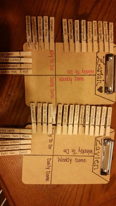 Clipboard Chore Chart, Chore Clipboard, Mini Clipboards, Clipboard Wall, Kids Organization, How To Tie Shoes, Job Chart, Chore Charts, Chore List