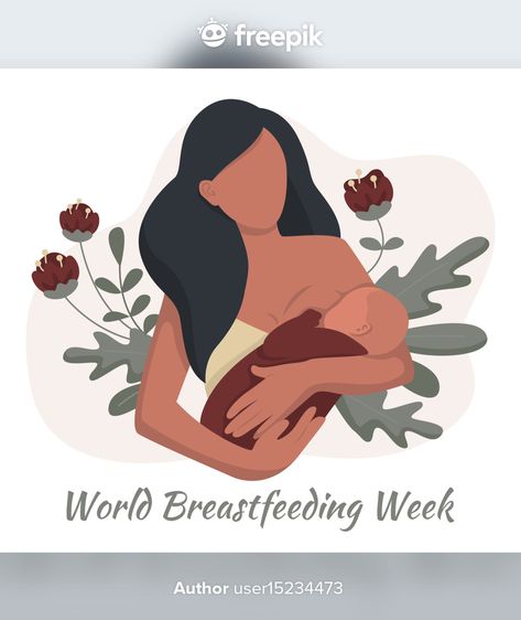 Breastfeeding Poster, Pc Drawing, Breastfeeding Art, World Breastfeeding Week, Breastfeeding Week, Pregnancy Art, 7 August, Mother Art, Baby Illustration