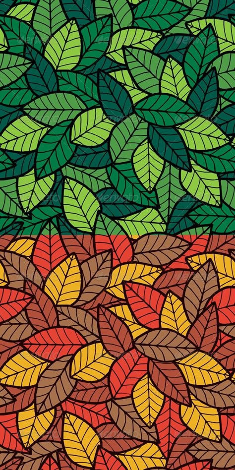 Nature Pattern Art, Natural Design Drawing, Nature Pattern Design, Patterns Painting, Leaf Pattern Design, Patterned Wallpaper, Nature Pattern, Leaf Patterns, Natural Patterns