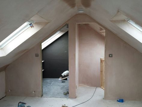 Two Bedroom Loft Conversion, Loft Room Ensuite, Truss Roof Loft Conversion, Small Velux Loft Conversion, Small Loft Extension Bedroom, Loft Conversion Bedroom Ensuite, Loft Bedroom Ensuite, Dorma Loft Bedroom Ideas, Loft Conversion No Dormer