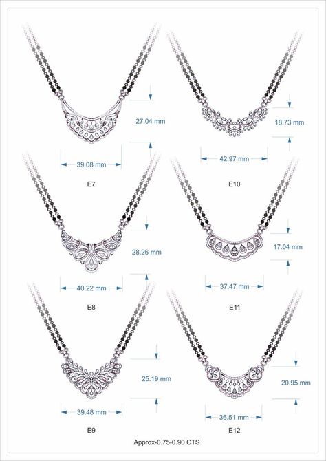 Tanmaniya Design, Diamond Sketch, Jewelry Rendering, Black Beads Mangalsutra Design, Diamond Mangalsutra, Art Jewelry Design, Jewellery Design Sketches, Jewelry Education, Jewelry Design Drawing