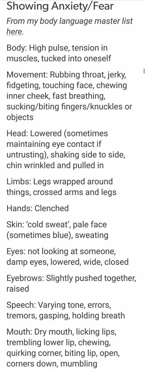 Describe Fear Writing, Ways To Describe Fear In Writing, Fears For Your Characters, Deepest Fears For Characters, Describing Fear Writing, List Of Fears, Fear Writing Prompts, How To Write Fear, Fear Body Language