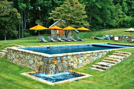 Inground Pool Designs, Rectangular Swimming Pools, Rectangle Pool, Swimming Pool House, Above Ground Pool Landscaping, Rectangular Pool, Natural Swimming Pools, Ground Pools, Modern Pools