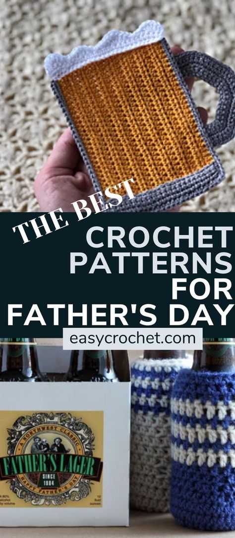 Crochet Man Gift, Crochet Ideas For Fathers Day, Crochet Gifts For Grandpa, Crochet For Husband, Crochet Gifts For Parents, Things To Crochet For Dad, Crochet Mens Gifts, Quick Crochet Gifts For Men, Crochet Gift Ideas For Dad