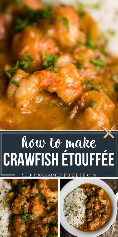 Seafood Ettouffe Recipe, Crawfish Gumbo Recipe Easy, Crawfish And Crab Etoufee, Best Crawfish Etoufee Recipe, Seafood Etouffee New Orleans, Langostino Etouffee, Etoufee Recipe Louisiana Shrimp Crawfish Etouffee, Crawfish Etoufee Cajun Ninja, Crockpot Etouffee