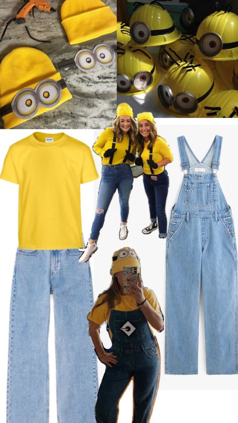 Minion Makeup, Minion Diy, Diy Minion Costume, Minion Outfit, Minion Costume, Diy Minions, Minion Halloween, Halloween Costumes For Work, Minion Costumes