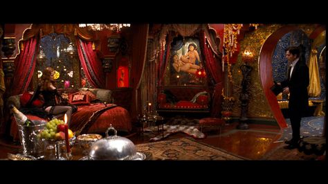 Red Whimsigoth Bedroom, Red Maximalist Bedroom, Dimly Lit Room, Brothel Bedroom, Moulin Rouge Room, Red Whimsigothic, Moulin Rouge Bedroom, Vintage Red Bedroom, Dark Red Room Aesthetic