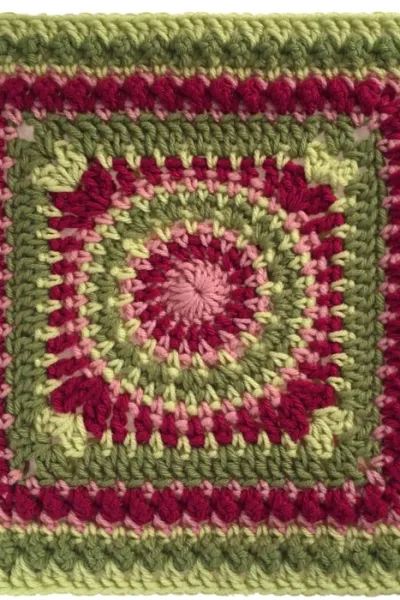 12" squares Archives - Pink Mambo Mandala Granny Square, Free Crochet Square, Granny Square Patterns, Large Mandala, Sunburst Granny Square, Crochet Circle, Crochet Squares Afghan, Crochet Geek, Crochet Blocks