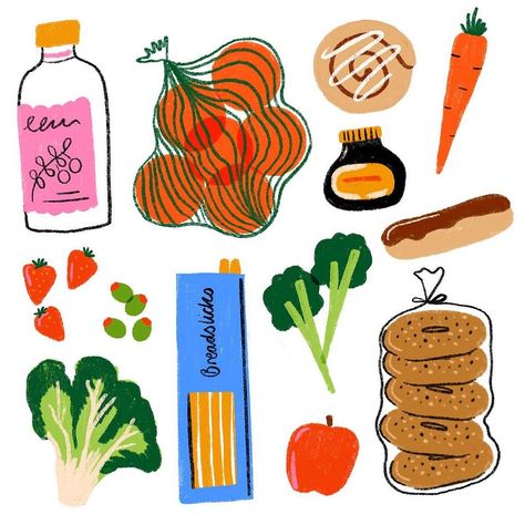 Illustration by @philippacoules — 💫👌 Now I want to draw everything in my pantry 🙌 — #awesomeillustrator #foodillustration #foodillustrator | Instagram 2023 Illustration, 귀여운 음식 그림, Instagram Illustration, Want To Draw, Favourite Food, Food Illustration, Dibujos Cute, Food Drawing, Fall Collection