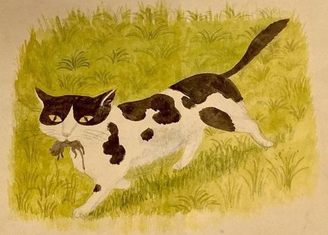 Unpublished illustration for a children's book, by Tirzah Garwood, 1944 #tirzahravilious Tirzah Garwood, Eric Ravilious, Sussex Downs, London Transport, Women Artists, British Art, Cats Meow, The Landscape, Female Artists