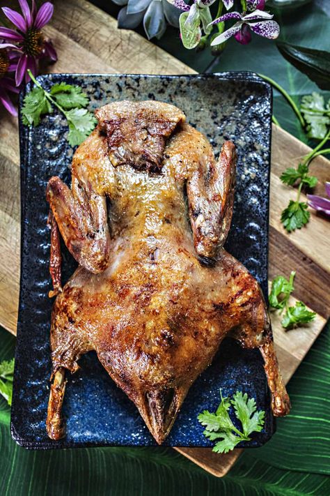 Thai Roasted Duck - Simply Suwanee Thai Duck Recipes, Easy Roast Duck Recipes, Roasted Duck Whole, Duck Marinade Recipes, Duck Recipes Whole, Roast Duck Recipes, Whole Duck Recipes, Chinese Roast Duck, Whole Duck